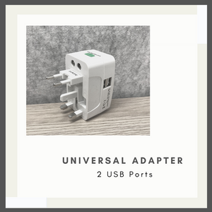 Universal Adapter w/ 2 USB Ports